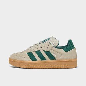 Adidas Big Kids' Originals Samba XLG Casual Shoes in Green/Off-White/Putty Grey